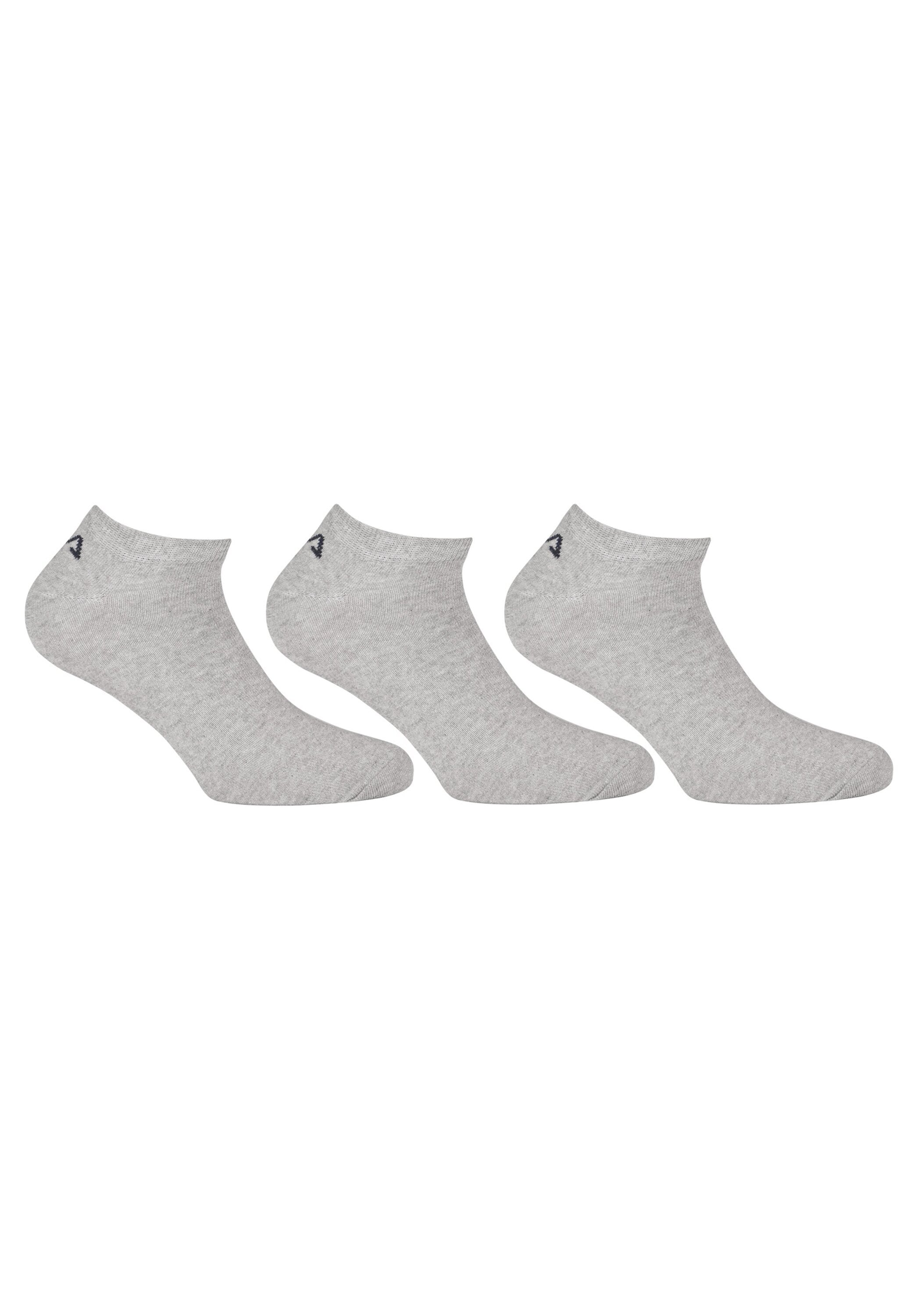 Sneakersocken FILA "Socken 3er Pack", Herren, Gr. 35-38, grau, Obermaterial: 75% Baumwolle CO. 23% Polyester PES. 2% Elasthan EL., Socken Sneakersocken