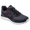 Sneaker SKECHERS "TRACK-GLENDOR", Herren, Gr. 45, schwarz (schwarz, rot), Textil, Synthetik, sportlich, Schuhe, Trainingsschuh, Schnürschuh, Freizeitschuh mit Memory Foam