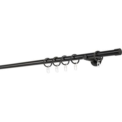 Gardinenstange MYDECO "20mm Cap Wandträger 6,5 cm", schwarz, L:250cm, Gardinenstangen Image