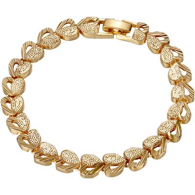 Armband FIRETTI "Schmuck Geschenk Kupfer Armschmuck Herzkettengliederung Liebe", gold (gelbgoldfarben), Armbänder, Damen