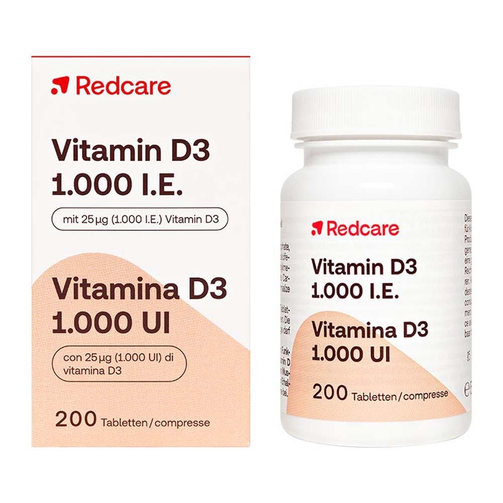 Redcare Vitamina D3 1000 I.E. 200 pz Compresse