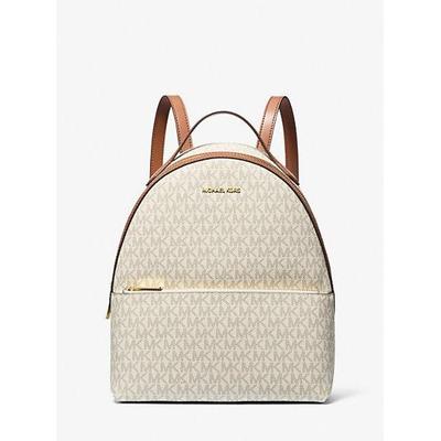 Sheila Medium Logo Backpack - Natural - Michael Kors Backpacks