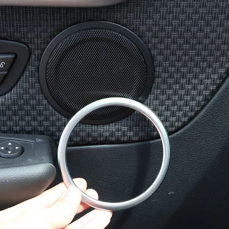 Per BMW X1 X2 F47 F48 2016-2021 ABS In Fibra di Carbonio Porta Dell'auto Altoparlante Anello Telaio di Copertura Trim Adesivi Accessori Auto
