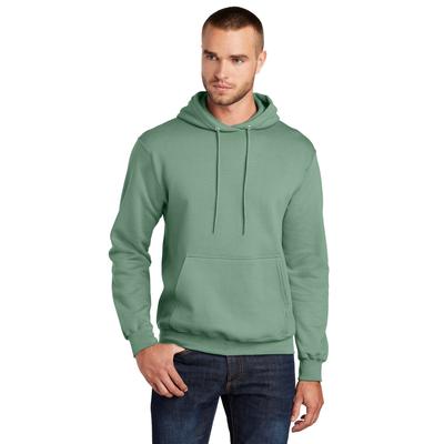 Port & Company PC78H Core Fleece Pullover Hooded Sweatshirt in Laurel Green size 2XL | Cotton/Polyester Blend