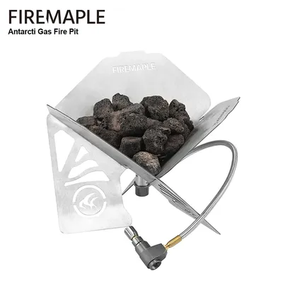 Fire-Maple Antarcti Gas-Feuerstelle, winddicht, Outdoor-Mini-Heizung, Edelstahl, tragbar, faltbar, Feuerstelle für Camping, 3753BTU