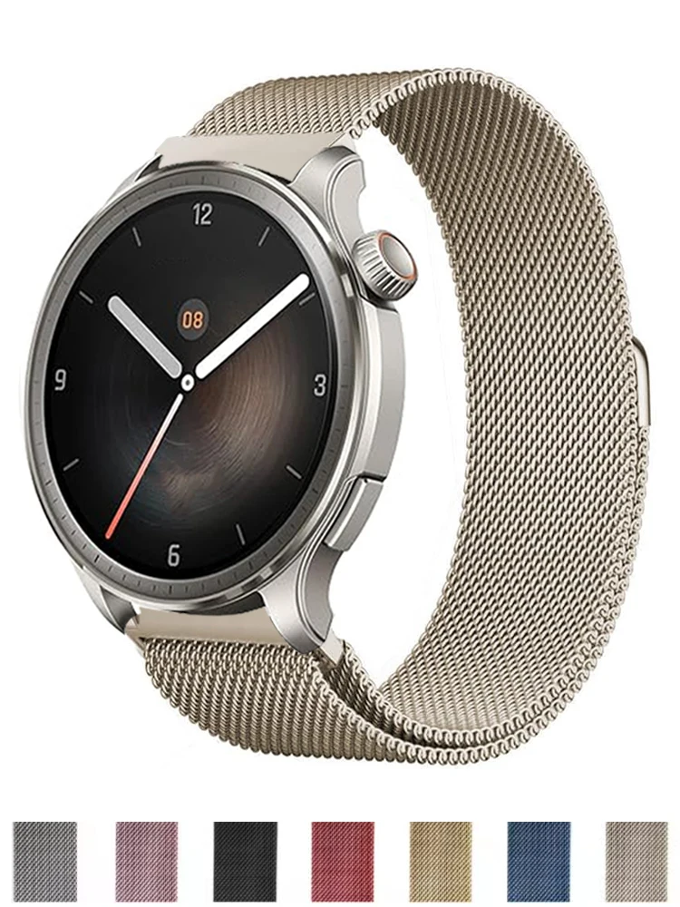 20 mm 22 mm Uhrenarmbänder für Amazfit Balance GTR 3 Pro/4/2 GTS 2e/3/4 Mini Milanese Loop Metallarmband Correa Amazfit Bip Band Image