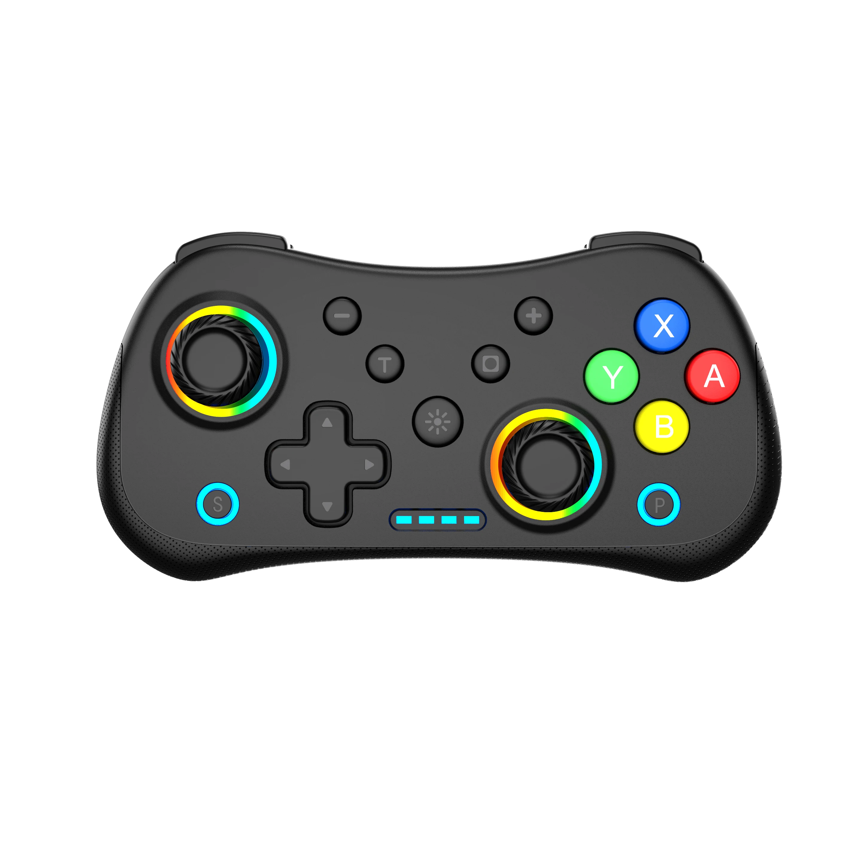 Multifunktionaler Kabelloser MINI-Gamepad für Switch mit RGB-Beleuchtung und Hall-Sensor, Unterstützt Burst-Funktion Image