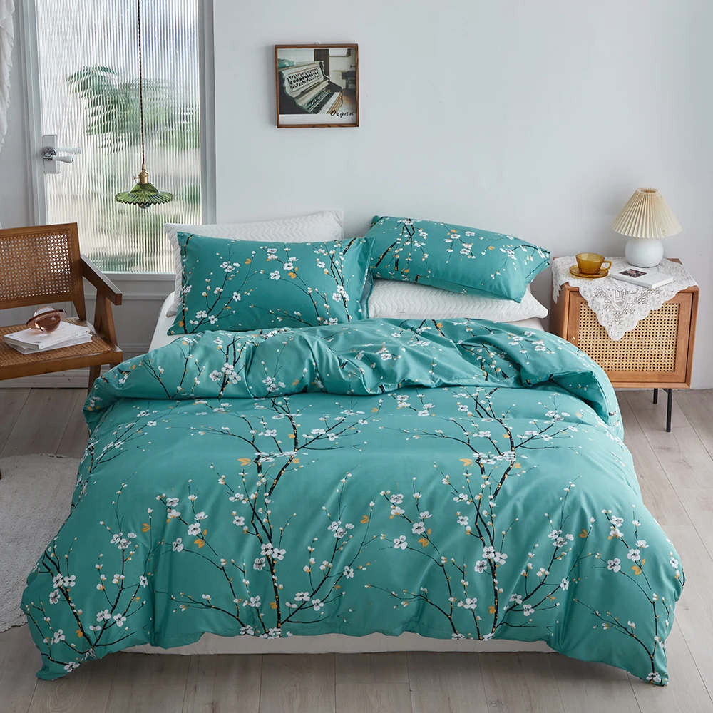 3Pieces Queen King Full Size Duvet Cover Bedding Set Flower Tree Branch Blossom for Bed cover set bedding