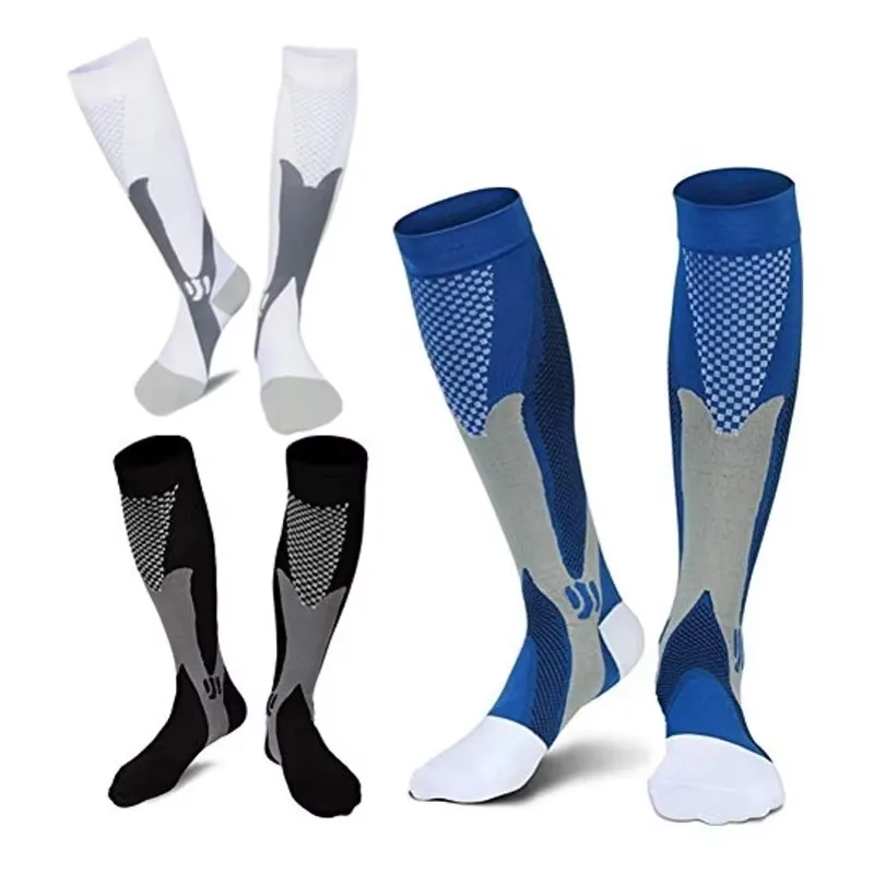 1 Paar Kompressionssocken, kniehohe Sportsocken, medizinische Pflegestrümpfe, Krampfadern-Socken, Outdoor-Radsocken Image