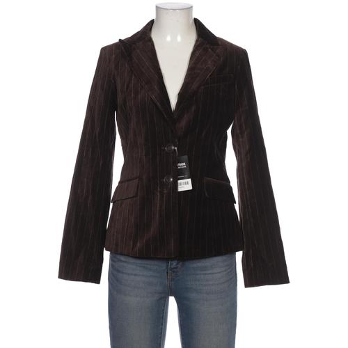 H&M Damen Blazer, Gr. 36, braun, Elasthan, Baumwolle, Synthetik