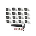 Kit videosorveglianza Hikvision dvr 16 canali 16 telecamere bullet 5 mpx hdd 1tb
