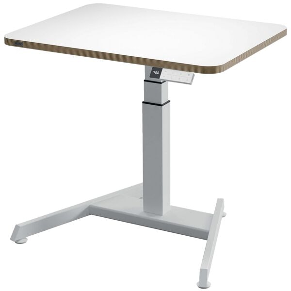 Leitz Elektrisch höhenverstellbarer Steh-Sitz-Tisch »Ergo Compact« 80 cm weiß, 80x130x74 cm Image