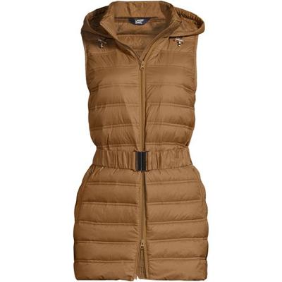 Wanderweight Down Ultralight Packable Belted Gilet, Women, size: 20-22, plus, Misc, Nylon, by Lands' End