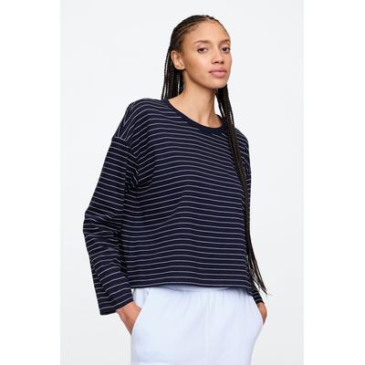 Gap Womens Navy Blue Long Sleeve Favourite T-Shirt - Navy Blue