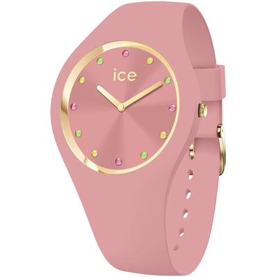 Quarzuhr ICE-WATCH "ICE cosmos - Small+ - 2H (colour stones)", rosa (dunkelrosa), Armbanduhren, Damen, Armbanduhr, Damenuhr, Silikonarmband, analog Image