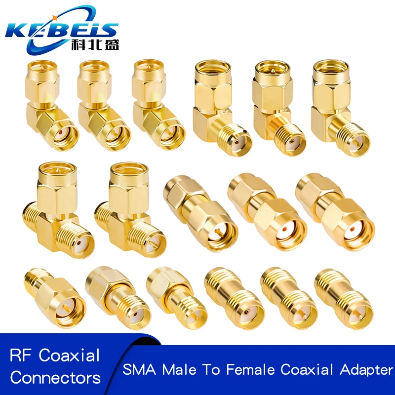 2 Stück SMA-Steckverbinder SMA zu SMA Adapter SMA zu SMA / RPSMA Stecker & Buchse Aufsteckbarer Gerader RF-Koax-Adapter ﻿ Image