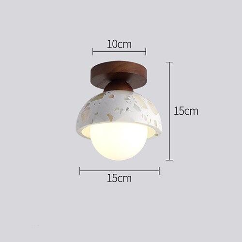 Deckenlampe im Wabi-Sabi-Stil, Deckenlampe aus weißem Marmor, Deckenleuchter, halbbündige Deckenleuchte, 85–265V