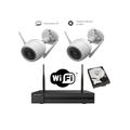 Kit videosorveglianza wifi 2K nvr 4 canali 2 telecamere Wifi Color Night VIsion hdd 500gB
