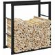 Rastrelliera per Legna da Ardere Nera 55x30x61 cm in Acciaio - Vidaxl