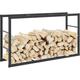 Vidaxl - Rastrelliera per Legna da Ardere Nera 110x30x61 cm in Acciaio