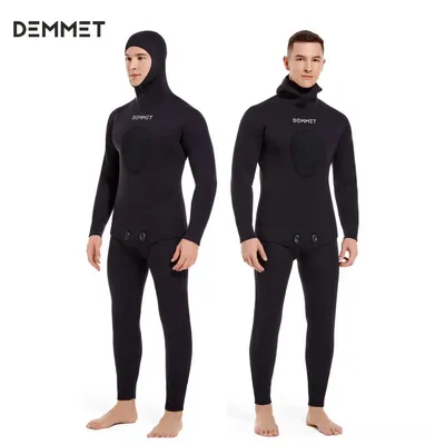 NEW 7MM SCR Neoprene Spearfishing Wetsuit Men Top Pants Diving Suit Equipment Underwater Fishing Canoe Kitesurf Swimwear Wetsuit