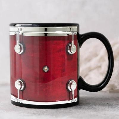 Black Vintage Drum Mug, Funny Drumming Gifts, Christmas Gift for Drummer, Drumming Coffee Cup, Drumming Dad, Drummer Brother Tumbler Gifts, Drums 11oz