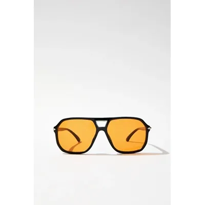 UO Frank Orange Sunglasses - Orange at Urban Outfitters