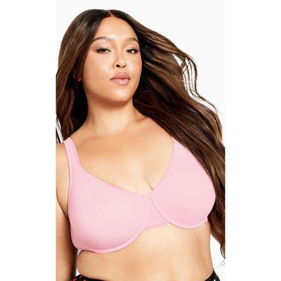 Plus Size Women's Fashion Smooth Caress Bra by Avenue Body in Sweet Pink (Size 40 C)