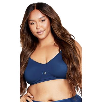 Plus Size Women's Fashion Soft Caress Bra by Avenue Body in Poseidon (Size 46 DD)