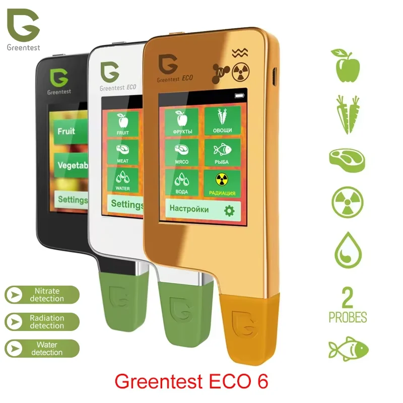 Greentest ECO 6 Tragbarer Lebensmittelsicherheitstester, hochpräzises Nitrat-Wasserqualitäts-TDS und Strahlenerkennung, Gesundheitsanalysator-Tool Image