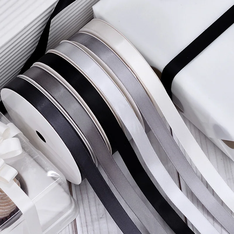 YAMA 100 Yards 6 9 13 mm Double Face Satinband Goldbraune Bänder für Party Hochzeit Dekoration Handgefertigte Rosengeschenke Image