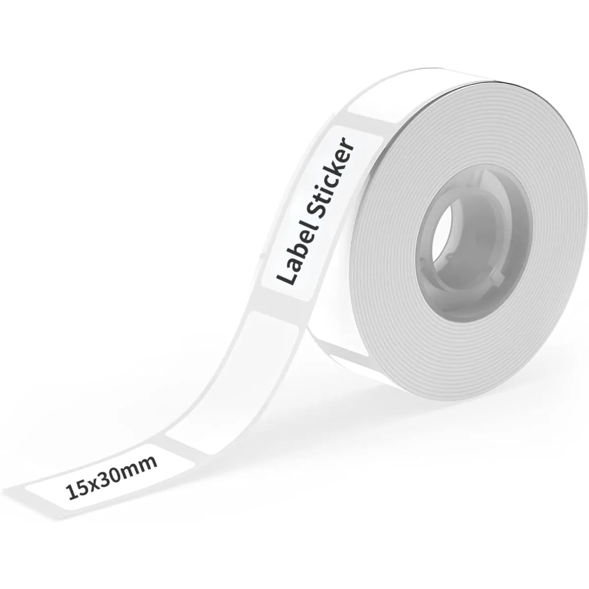 Etikettenbänder für Phomemo D30 Etikettendrucker, 15 mm x 30 mm, selbstklebendes Etikettenband, Thermo-Aufkleberrolle für Heimbüro, Schulbedarf Image