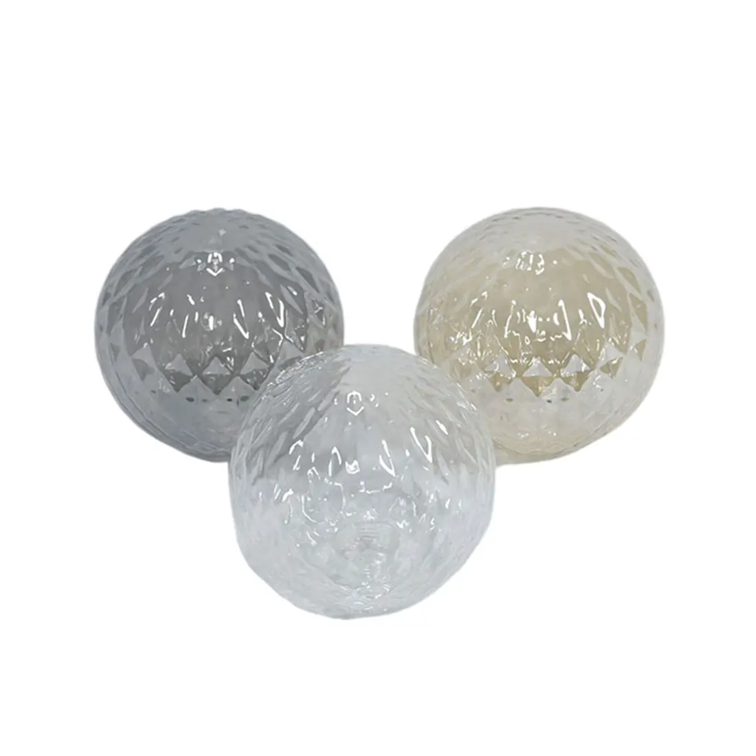 Klarer grauer plattierter Globus g9 Glass chirm, transparenter bernstein grauer 20mm öffnender Ananas lampen schirm für g9 Faden halter beleuchtung