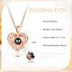 Collana di Proiezione Personalizzata Miglior Regalo per la Mamma - Pendente a Cuore Cavernoso con Proiezione Fotografica Regalo Ideale per Matrimonio o Anniversario