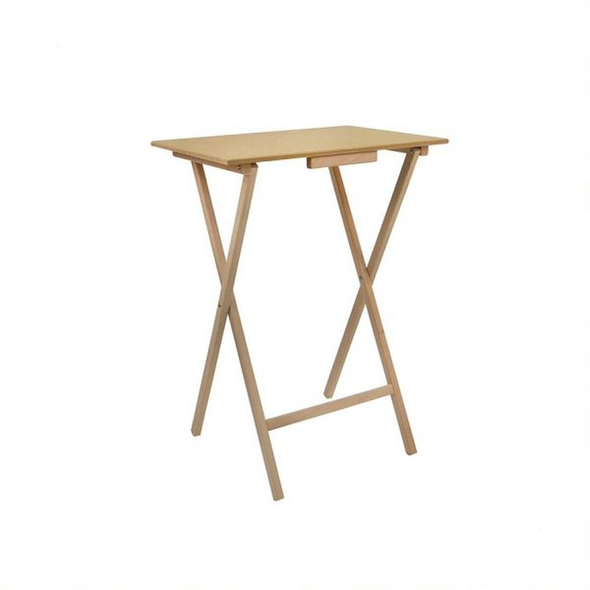 Wellhome Rechteckiger Beistelltisch mit unlackiertem Finish 48x35x64 cm Image