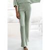 Strickhose FRENCH CONNECTION, Damen, Gr. 40/42, N-Gr, grün (mint meliert), Rippstrick, Obermaterial: 40% Viskose (LENZING ECOVERO), 30% Polyacryl, 30% Polyester, meliert, casual, bequem lang, Hosen, mit leichten ausgestellten Bein, Loungewear