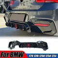 Paraurti posteriore Piastra labbro per BMW F20 120i 120d 125d 125i M Sport 2015-2019 Lci MP Style Diffusore posteriore con kit corpo lampada LED rossa