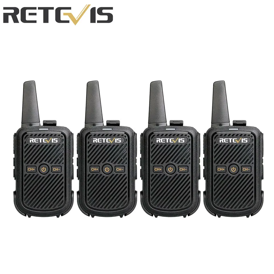 Mini-Walkie-Talkie Retevis RT15, tragbares Zwei-Wege-Radio, tragbarer Radio-Kommunikator, Walkie-Talkies, 4 Stück für die Hoteljagd