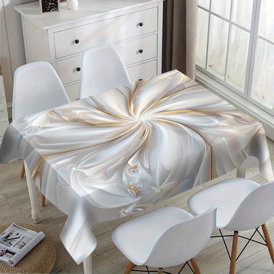 TEMU Open 1pc Platinum Flower Suitable For Home Party Living Room Tablecloth Coffee Table Cloth Party Household Tablecloth Rectangular Decorative Cover
