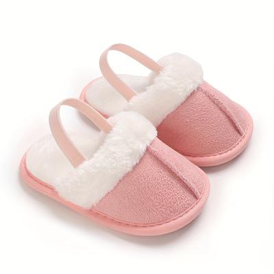 TEMU Cute Slippers For Babies Aged Months, Suitable For Autumn And, Featuring Plush For , For , And For Indoor And Early Walking. Image