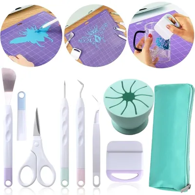 Neue Handwerk Vinyl Jäten Werkzeuge Set Sammelalbum DIY Silhouette Relief Carving Tool Kit Für Cricut Maker Silhouetten Hand Werkzeuge Geschenke