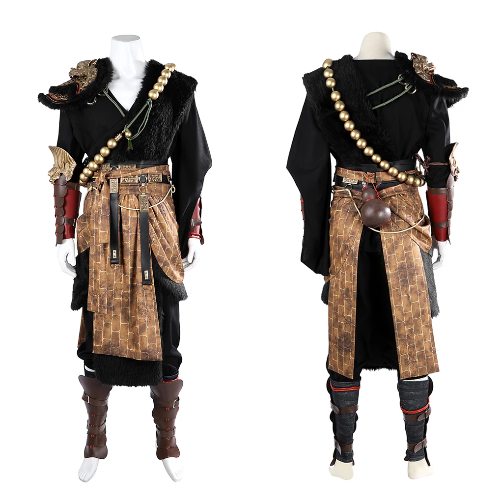 Black Myth Wukong Cosplay Kostüm Hochwertige schwarze Robe Cosplay Komplettset Anime Game Coser Party Performance Halloween Kleidung Image