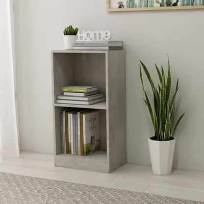vidaXL Bücherregal Betongrau 40×24×75 cm Spanplatte Image