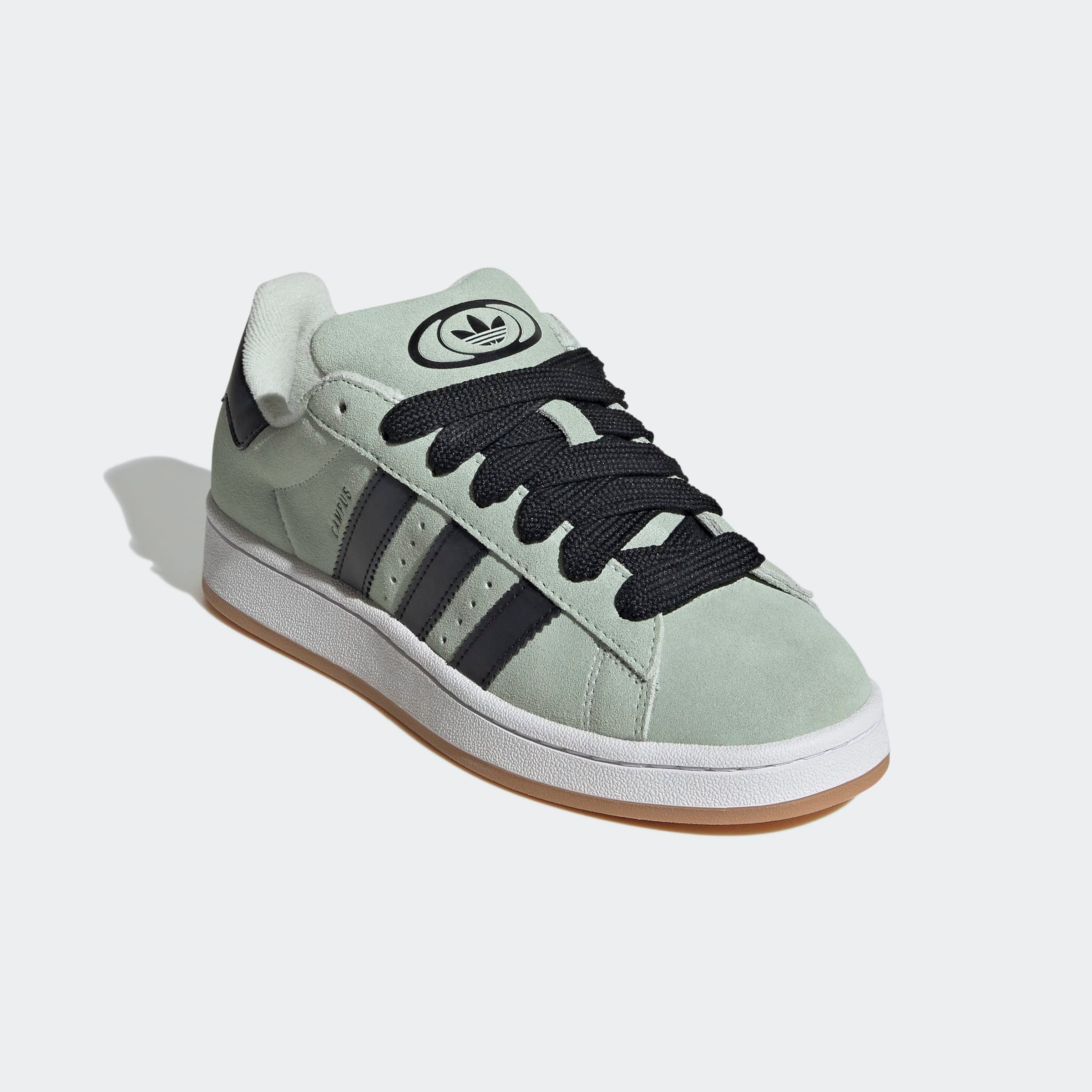 Sneaker ADIDAS ORIGINALS "CAMPUS 00S", Gr. 40,5, grün (linen grün, core schwarz, cloud weiß), Leder, Synthetik, Sportlich, Schuhe
