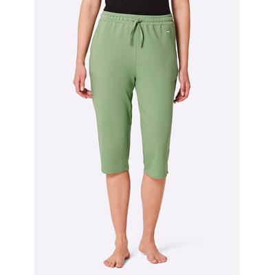 Caprihose FEEL GOOD, Damen, Gr. 40/42, Normalgrößen, grün (eucalyptus), 50% Baumwolle, 50% Polyester, unifarben, Hosen Image