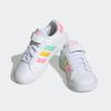 Klettschuh ADIDAS SPORTSWEAR "GRAND COURT COURT ELASTIC LACE AND TOP STRAP", Gr. 36, weiß (cloud weiß, pulse mint, beam pink), Synthetik, Textil, sportlich, Schuhe, Design auf den Spuren des adidas Superstar