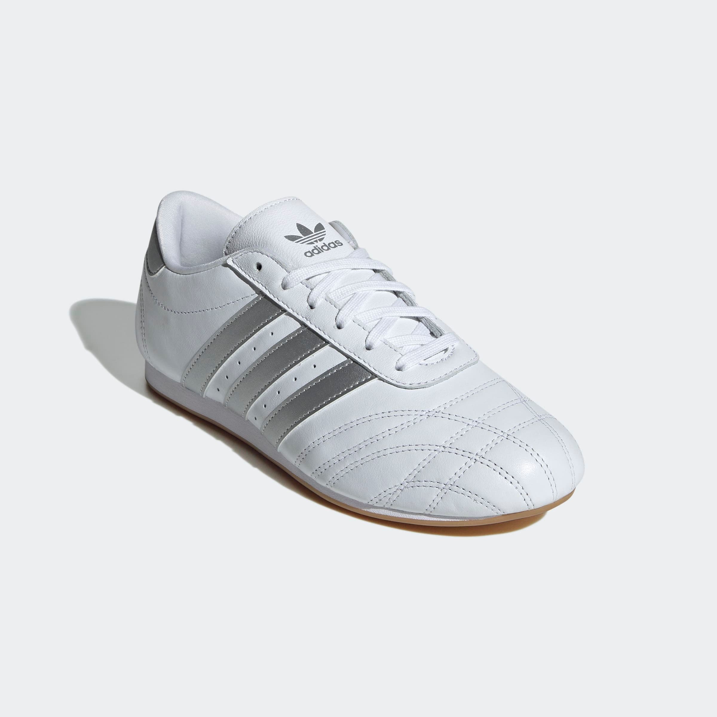 Sneaker ADIDAS ORIGINALS "TAEKWONDO LACE", Damen, Gr. 41, weiß (cloud weiß, silber metallic, gum 3), Leder, Schuhe Sneaker