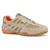 Schnürschuh GEOX "U SNAKE ORIGINAL", Herren, Gr. 46, beige (sand), Leder, Textil, sportlich, Schuhe, Schnürschuh, Freizeitschuh, Trekking Sneaker mit Lederinnensohle