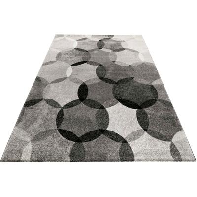 Teppich ESPRIT "Modernina ESP-3378", grau, B:80cm H:13mm L:150cm, Kunstfaser, Teppiche, weicher Kurzflor in modernem Design, Wohnzimmer, Schlafzimmer, bunt Image