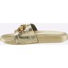 Pantolette CASUAL LOOKS, Gr. 40, gold (goldfarben), Polyester, modisch, Schuhe